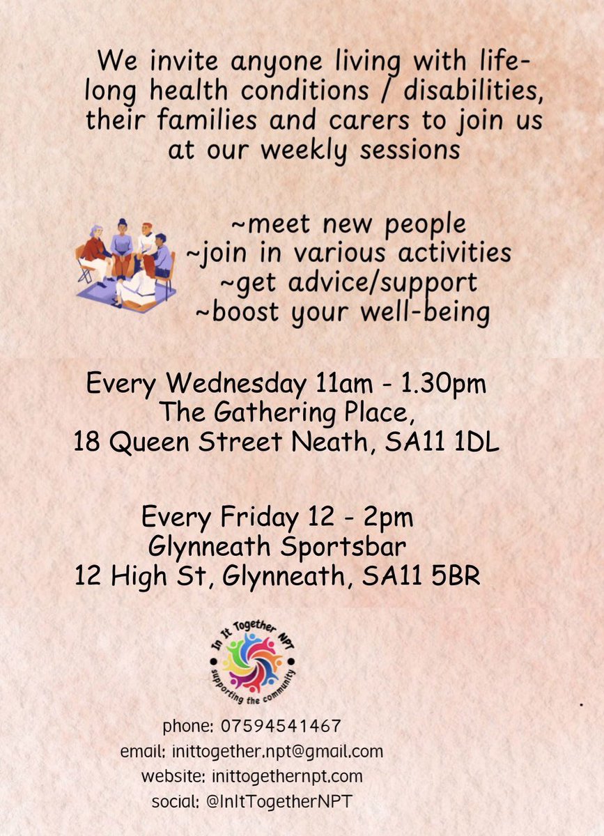 Siarad_Cymru's tweet photo. We are back to normal as of this week!
Join us at The Gathering Place UK on Wednesday and at Glynneath Sportsbar on Friday.
At both sessions we will be joined by a representative from Dwr Cymru’s community outreach program, so if you’re looking for advice/support regarding your water please come along!