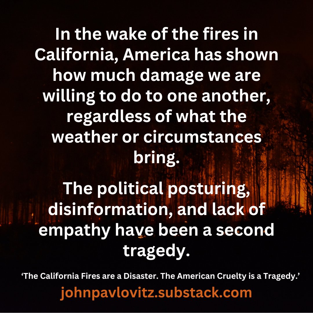 johnpavlovitz's tweet photo. 'The California Fires are a Disaster. The American Cruelty is a Tragedy.'
https://t.co/FnGXCdYKzx
#ElonMuskEffect https://t.co/CFAVQJDyzz