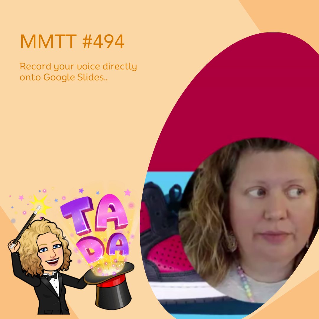 MrsMagyar's tweet image. The ability to record your voice directly with video into #GoogleSlides is #MagyarsMagicalTechTips #494 allowing you to reach all learners with a seamless integration.