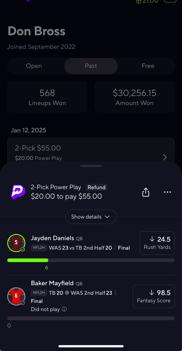 softballguy23's tweet photo. @PrizePicks making refunding your mistake after telling us the numbers were correct based on the projections….seems like an illegal action. https://t.co/SNObGK0iBP