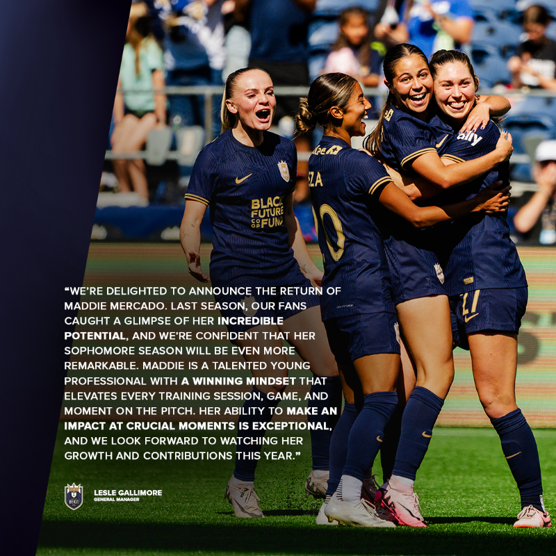 reignfc's tweet photo. Time to run it back! Maddie is here to stay! 🫡

Seattle Reign FC Signs Midfielder Maddie Mercado to New Contract