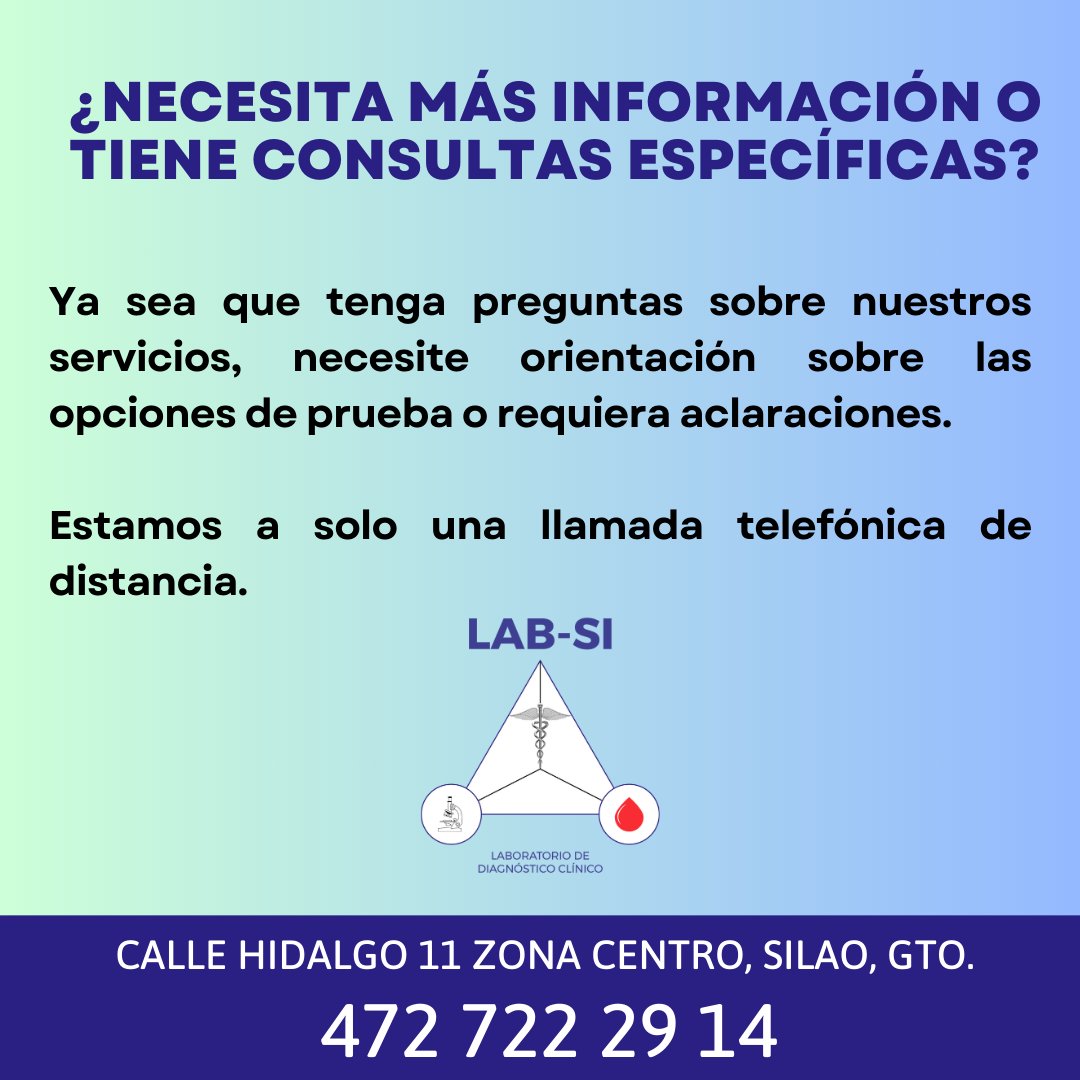 laboratoriolab3's tweet photo. #analisisclinicos #seguros y #Confiables
Para dudas, orientación y conocer nuestros servicios, estamos a la orden al 472 722 29 14
LABORATORIOS LABSI los mejores del Bajío. https://t.co/nDvosHG4OM