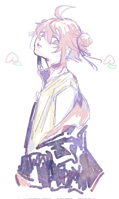 私の描く🍑チャマ…良い…。 