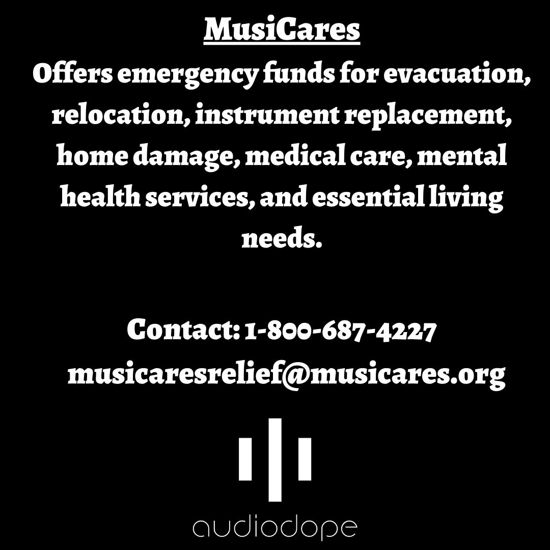 audiodopeapp's tweet photo. We are deeply touched by the recent events in Los Angeles that have affected our Audio Family and others. We have gathered some resources to support musicians. Our thoughts and positive vibes are with everyone impacted

https://t.co/D1kalqAWjx 

#music #audio #recordingstudios https://t.co/1RfGf5wDLy