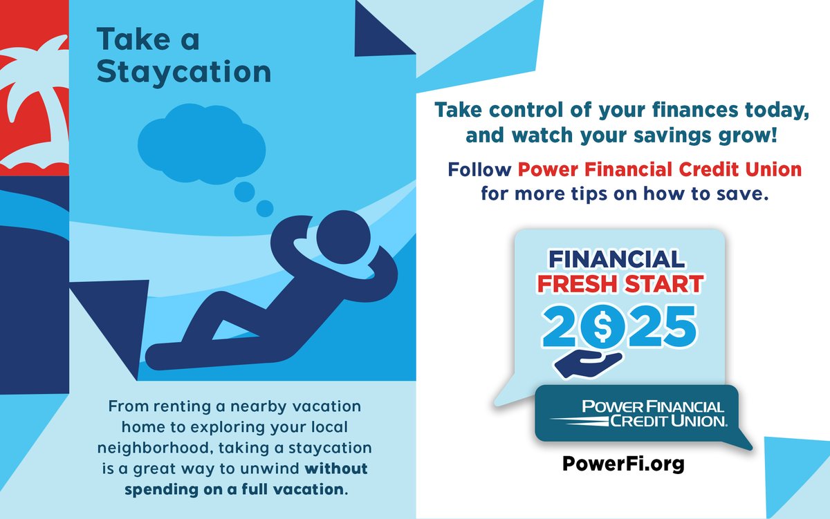 PowerFiCU's tweet image. Part of planning for the new year should include treating yourself – responsibly. Here are a few ideas for ways to reward your hard work this year. And they won’t bust your budget either. #FinancialFreshStart #TreatYourself