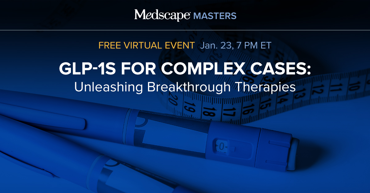 Medscape's tweet photo. High-risk patients need innovative care! Learn how GLP-1 therapies are transforming treatment on 1/23 at the Medscape Masters event.
Register: https://t.co/nemT9vzsg5
#PatientCare #HealthcareInnovation #MedscapeMasters https://t.co/fd9HfO5QpF