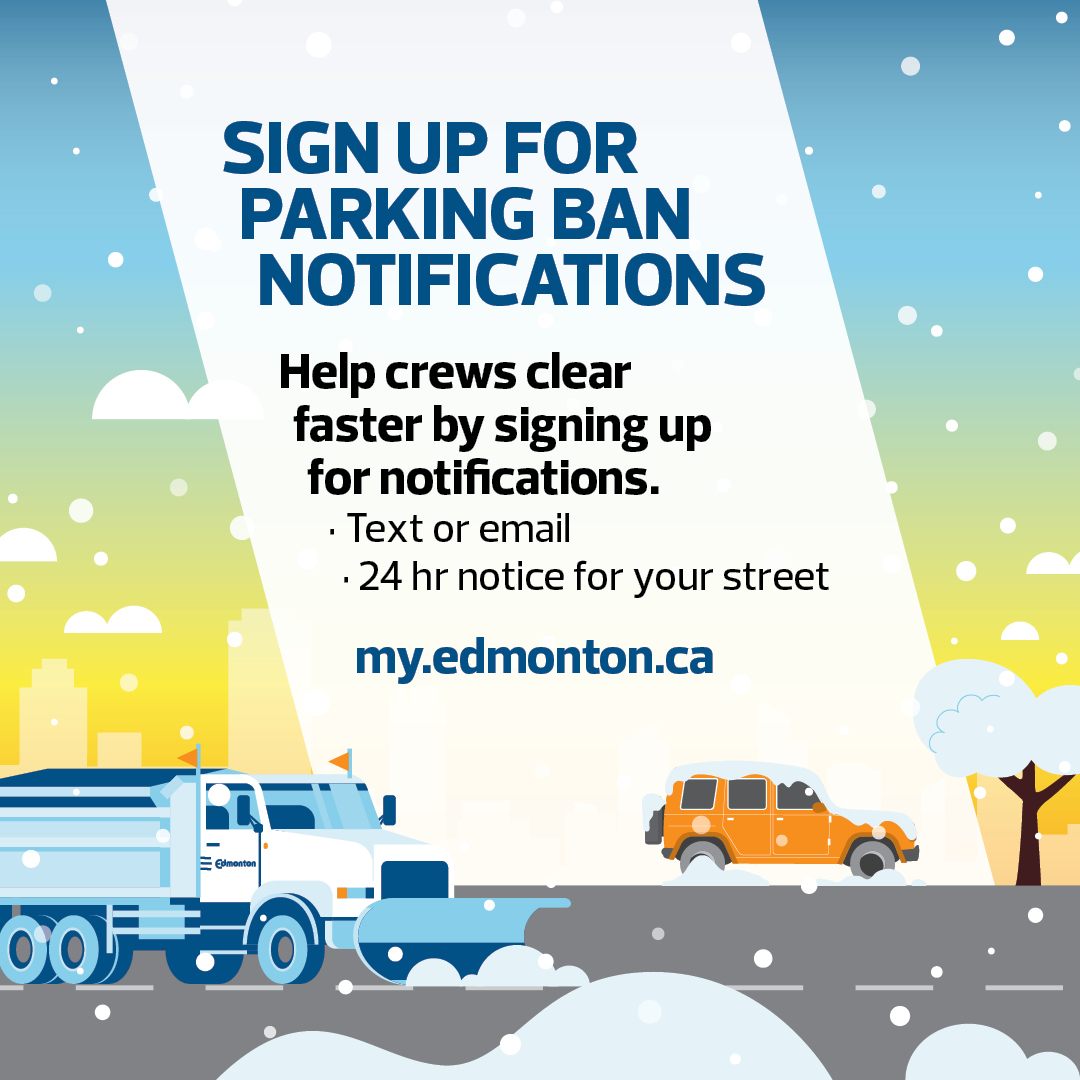 When the snow falls, catch Peter Parka, Ctrl+Salt+Delete and plow friends on the roads clearing the way!

Stay informed and sign up for parking ban notifications at my.edmonton.ca 

#Yeg  #YegTraffic
