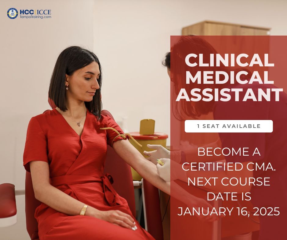 ⚕️ Become a Certified Clinical Medical Assistant (CMA)!

Enhance your healthcare career with hands-on skills in patient care, clinical procedures, and office management.

Hurry! Only 1 seat left—Register now and secure your spot!