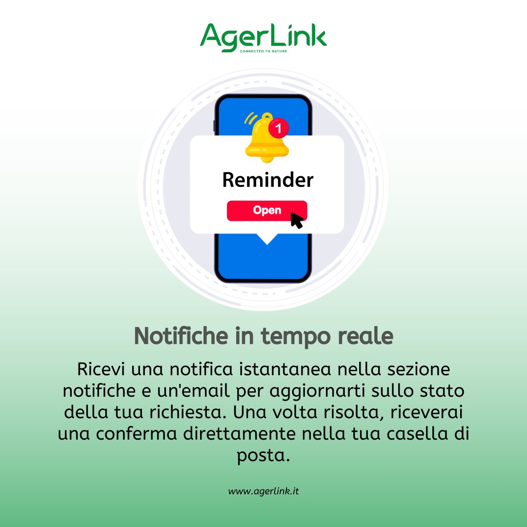 AgerLink_it's tweet photo. Con il nostro Help Center, ricevi supporto rapido e notifiche in tempo reale per ogni richiesta. Aggiungi screenshot o file e resta aggiornato con AgerLink. Scopri di più sul nostro sito.

#AgerLink #HelpCenter #AgricolturaDigitale #SupportoTecnico #InnovazioneInAgricoltura https://t.co/OSbH9a8VbL