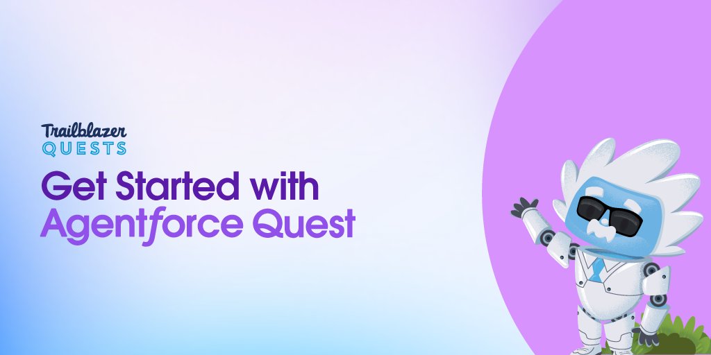 Get the scoop on Agentforce to learn how to simplify tasks and boost efficiency with this new #TrailblazerQuest. 🤖

Complete by Jan. 31, for a chance to win* an Agentblazer Hoodie.
 
Get started: sforce.co/4hapNk7

#SFSweepstakes