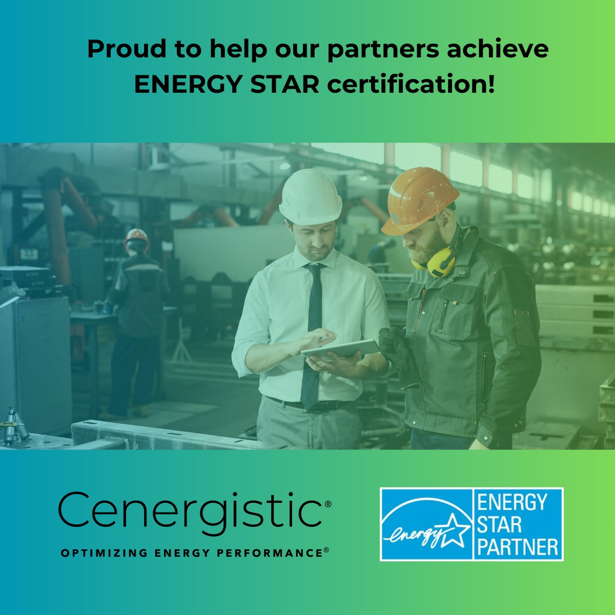 Cenergistic works with schools, hospitals &amp; other organizations to guide them through the ENERGY STAR certification process, helping them meet energy efficiency standards. With ENERGY STAR status partners benefit from reduced utility costs &amp; recognition as sustainability leaders.