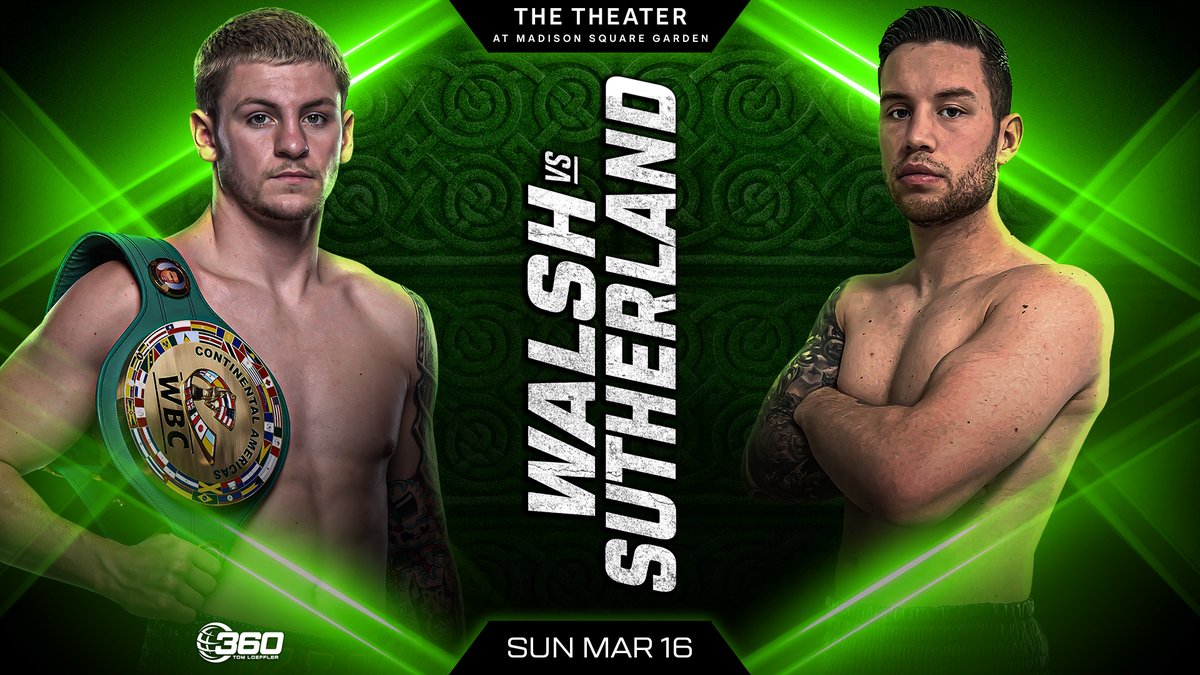 InfosysTheater's tweet photo. Get tickets NOW for Hollywood Fight Nights NYC at The Theater at MSG featuring ‘King’ Callum Walsh vs. Dean Sutherland on Mar 16 for a special St. Patricks Day weekend celebration! 

🎟️ : https://t.co/6ALFySvCEY https://t.co/rkqeCMCtO8