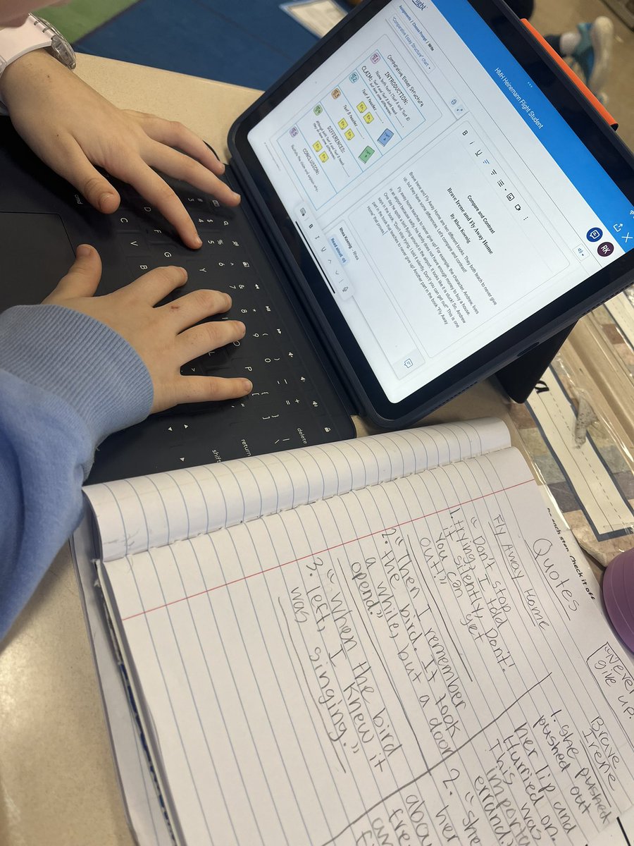Students are mastering compare &amp; contrast essays with the Heinemann Flight app! 📝📲✨ Split-screen tools make navigating charts, mentor texts, and checklists seamless. Plus, after conferencing teacher feedback is delivered directly via chat for real-time support! 🚀 #EdTech