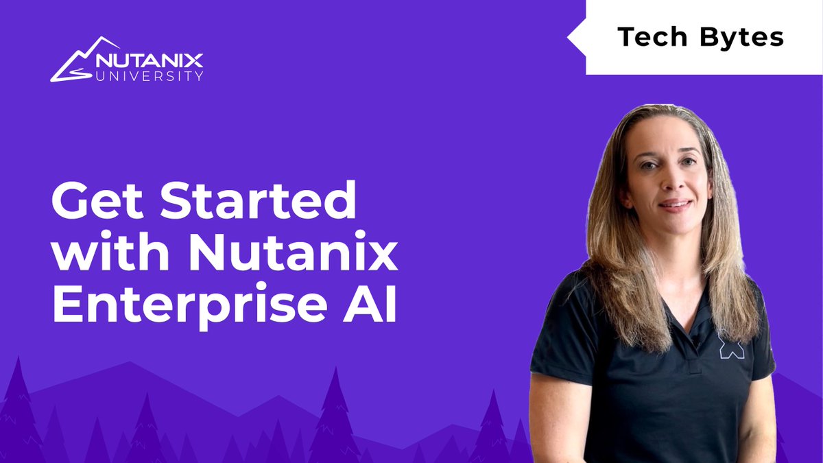 Nutanix University (@nutanixedu) on Twitter photo Join <a href="/laurajordana22/">Laura Jordana</a> in this video to learn how to get started with #Nutanix Enterprise AI. You'll get an overview of the interface, how to log in for the first time, and more!
▶️ bit.ly/3DOdcEW Join <a href="/laurajordana22/">Laura Jordana</a> in this video to learn how to get started with #Nutanix Enterprise AI. You'll get an overview of the interface, how to log in for the first time, and more!
▶️ bit.ly/3DOdcEW