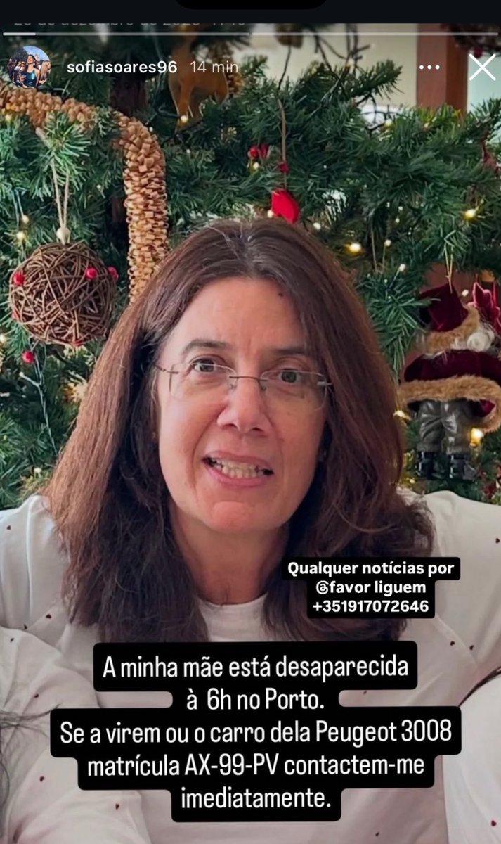 Esta senhora está desaparecida, partilhem por favor