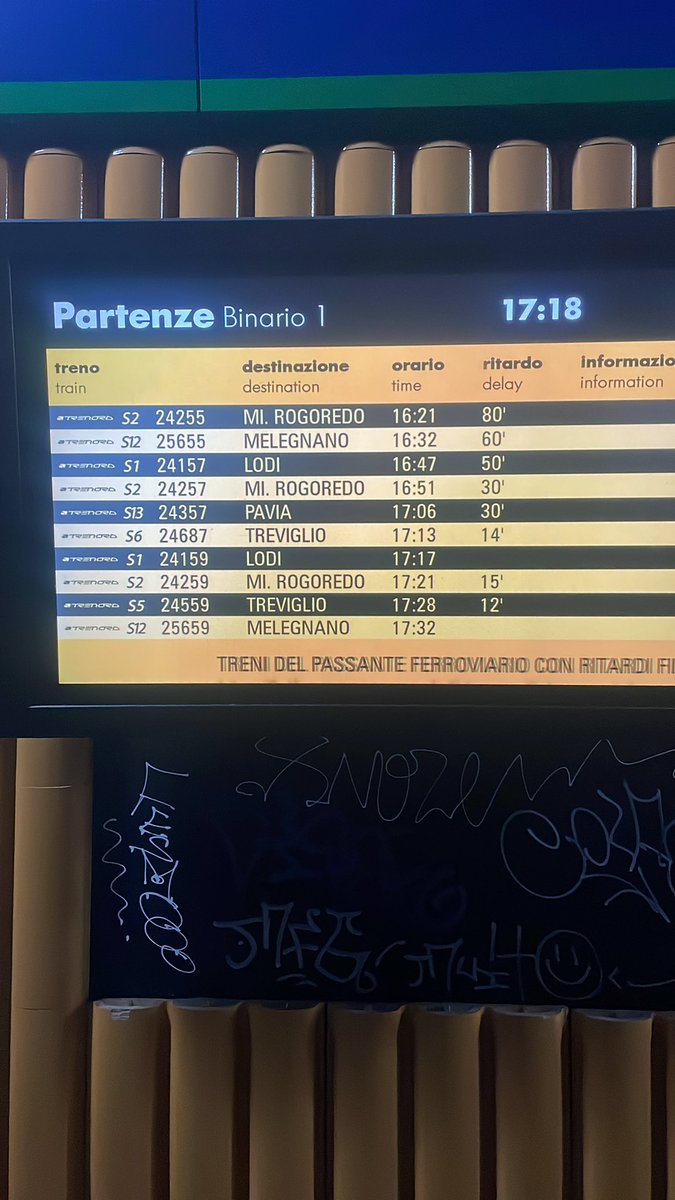 La vergogna quotidiana di <a href="/OfficialTrenord/">Trenord</a> e <a href="/RegLombardia/">Regione Lombardia</a>

I dipendenti dovrebbero ribellarsi per primi e noi dovremmo smettere di pagare i biglietti.