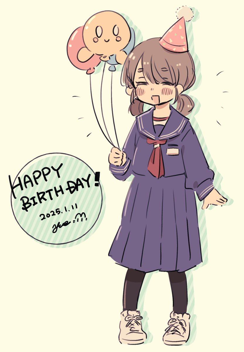 yue_org's tweet photo. @yabi_sara 遅刻してしまいましたがお誕生日おめでとうございます～！いい一年になりますように！🥳🥳 https://t.co/YLkO9l0QVh