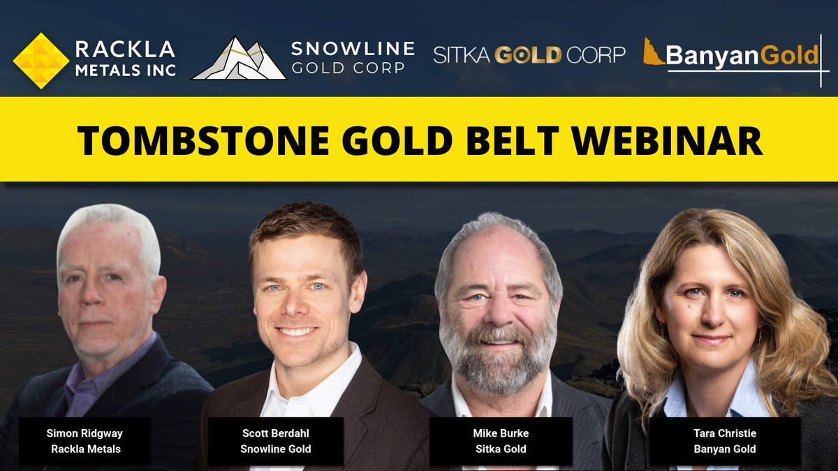 Focus Communications IR (@focus_ir) on Twitter photo Tune in this week for a live Tombstone Gold Belt webinar with management from <a href="/SnowlineGold/">Snowline Gold</a>, <a href="/RacklaMetals/">Rackla Metals Inc (TSXV:RAK)</a>, <a href="/BanyanGold/">Banyan Gold Corp</a> & <a href="/SitkaGoldCorp/">Sitka Gold Corp</a>, hosted by Quinton Hennigh
Join us to hear about each company's plans for the 2025 season!
📅 Thursday at 11am PT
✍️ bit.ly/408j1V7 Tune in this week for a live Tombstone Gold Belt webinar with management from <a href="/SnowlineGold/">Snowline Gold</a>, <a href="/RacklaMetals/">Rackla Metals Inc (TSXV:RAK)</a>, <a href="/BanyanGold/">Banyan Gold Corp</a> & <a href="/SitkaGoldCorp/">Sitka Gold Corp</a>, hosted by Quinton Hennigh
Join us to hear about each company's plans for the 2025 season!
📅 Thursday at 11am PT
✍️ bit.ly/408j1V7