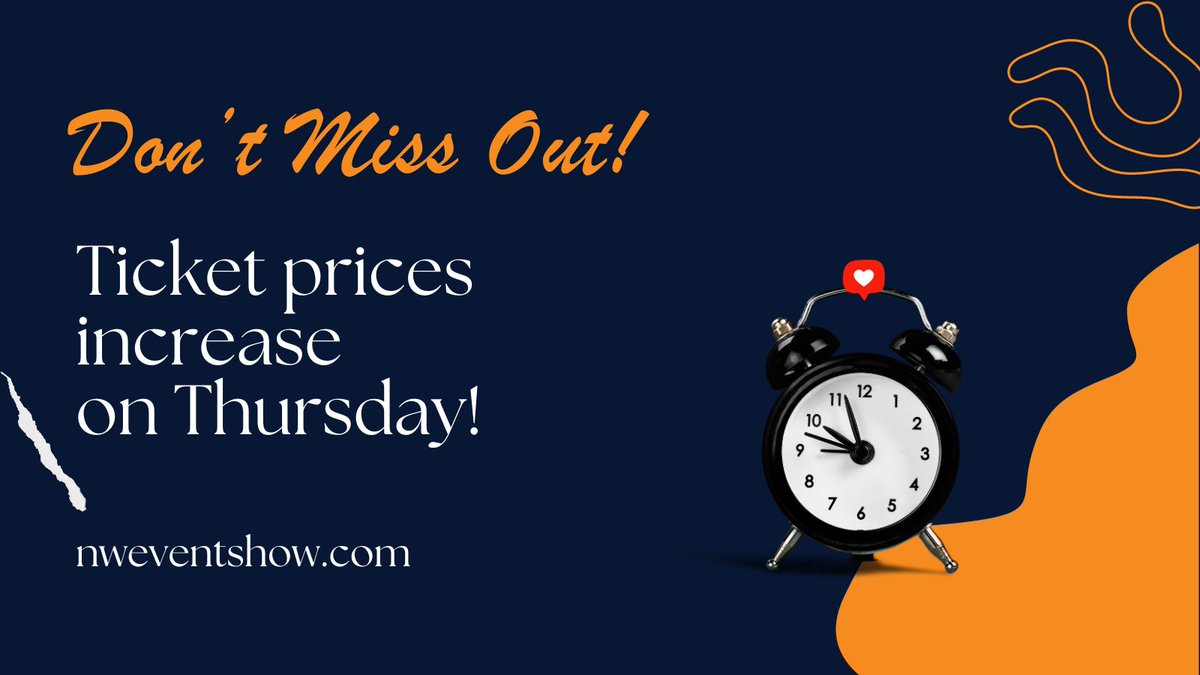⏰ Time is Running Out! ⏰

Ticket prices for NWES 2025 increase on Thursday, January 16th! Lock in your spot before midnight PT on January 15th for the best deal.

🎟️ Grab Your Tickets Now: hubs.la/Q032jfQN0

#NWES2025 #EventProfs #MeetingProfs