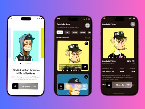 NFT collection design
What's your thoughts about it?

Design with <a href="/Icons8_Lunacy/">Lunacy</a> 
#uidesign 
#uxdesign