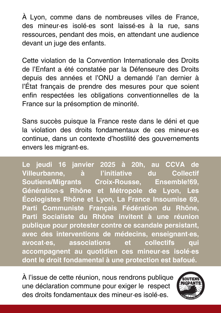 Attention, changement de lieu et d'horaire : ce sera à 20h au CCVA Villeurbanne.