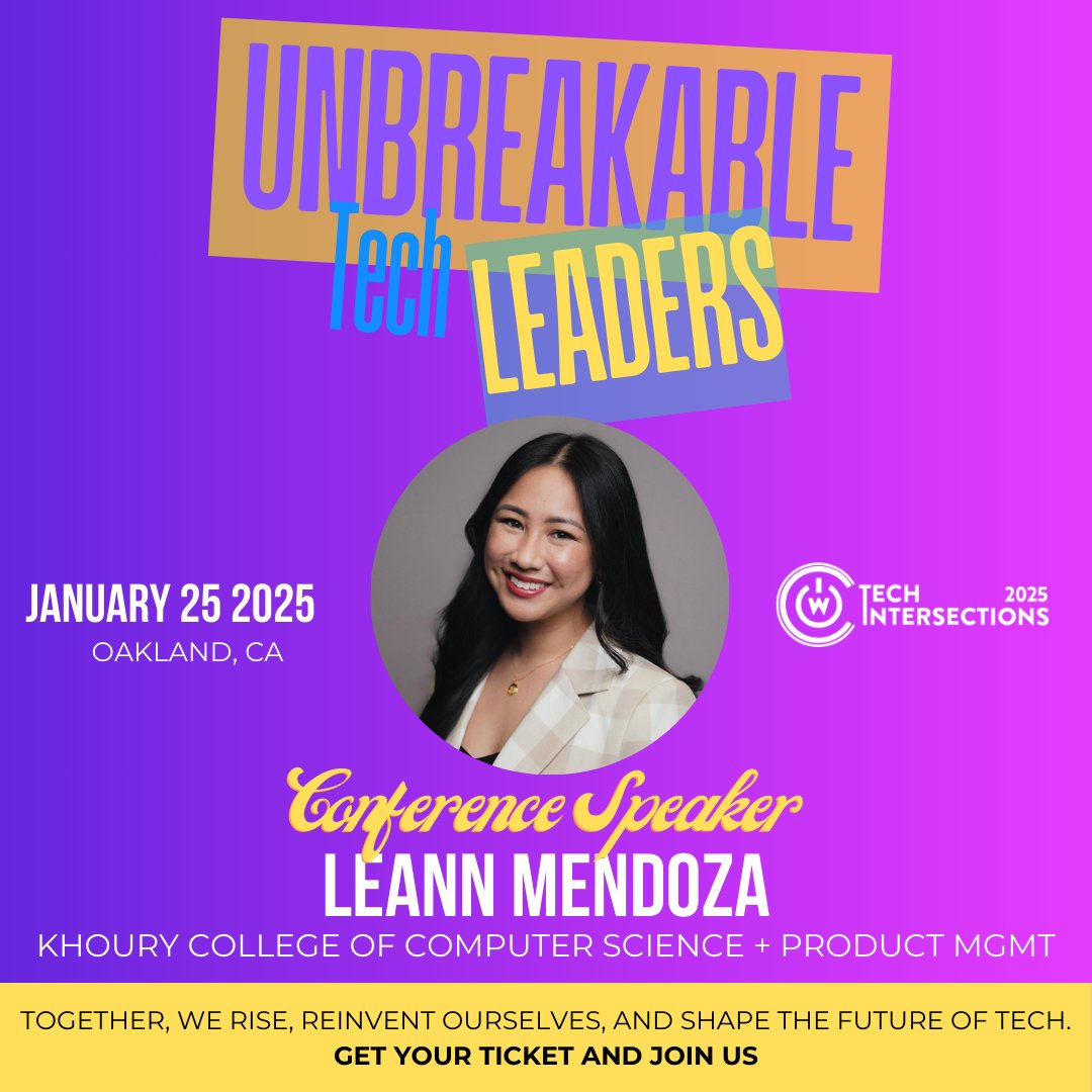tech_intersect's tweet image. Tech-quity matters! 💡 Join LeAnn Mendoza to learn how to build representation & inclusivity into the tech ecosystem. Let’s create a better future!
🗓️ Jan 25 | #MillsCollege #Oakland
🎟️ Tickets: bit.ly/2025techinters…
#TechIntersections #WOCinTech