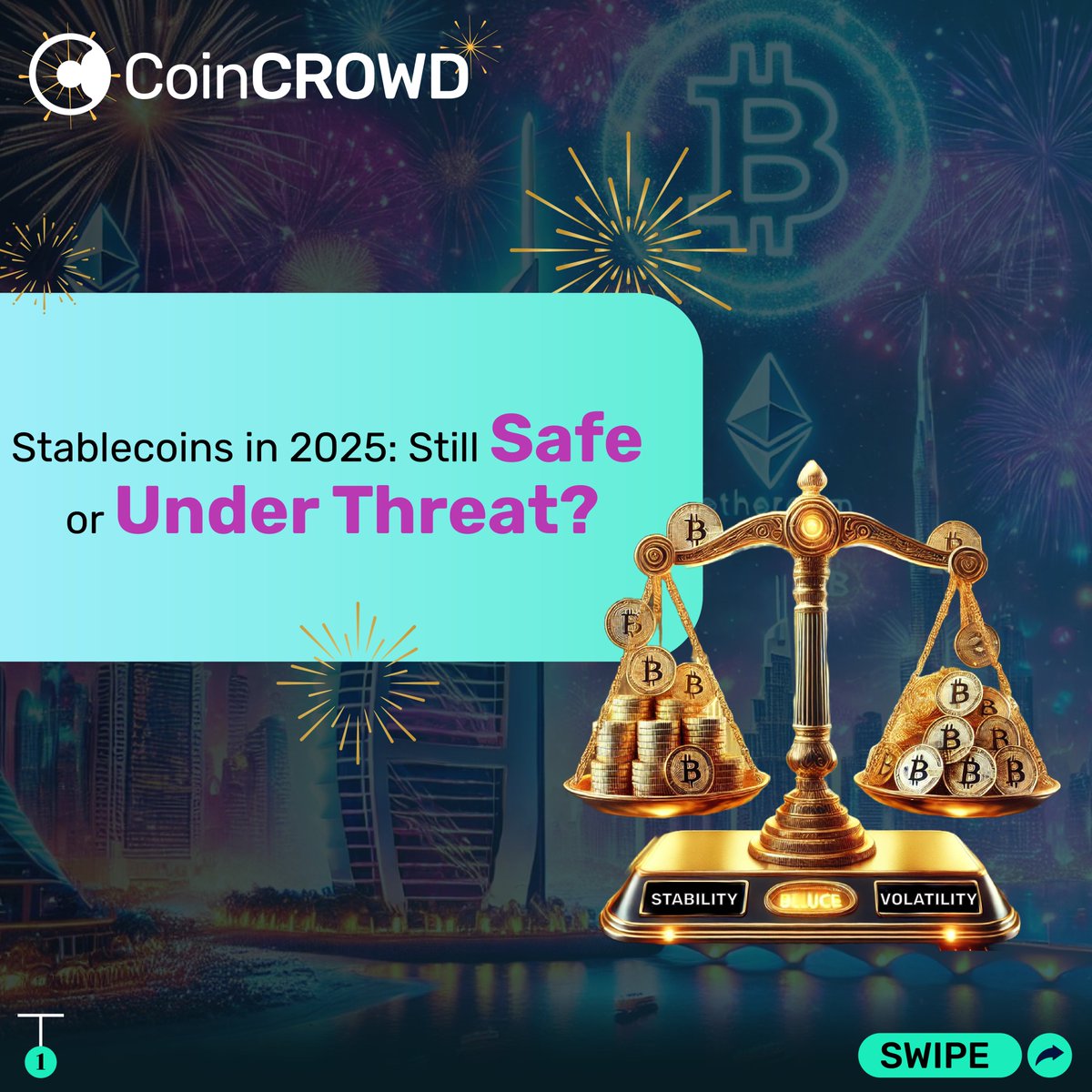 coincrowdinc's tweet photo. The ‘safe haven’ of crypto, stablecoins, faces scrutiny in 2025. With tighter regulations and shifting markets, is their stability cracking? 

Discover what’s changed, what’s at risk, and what lies ahead for stablecoins. 

Read more: https://t.co/85aVIWPMsn

#coincrowd #crypto https://t.co/rN1GdkrzIE