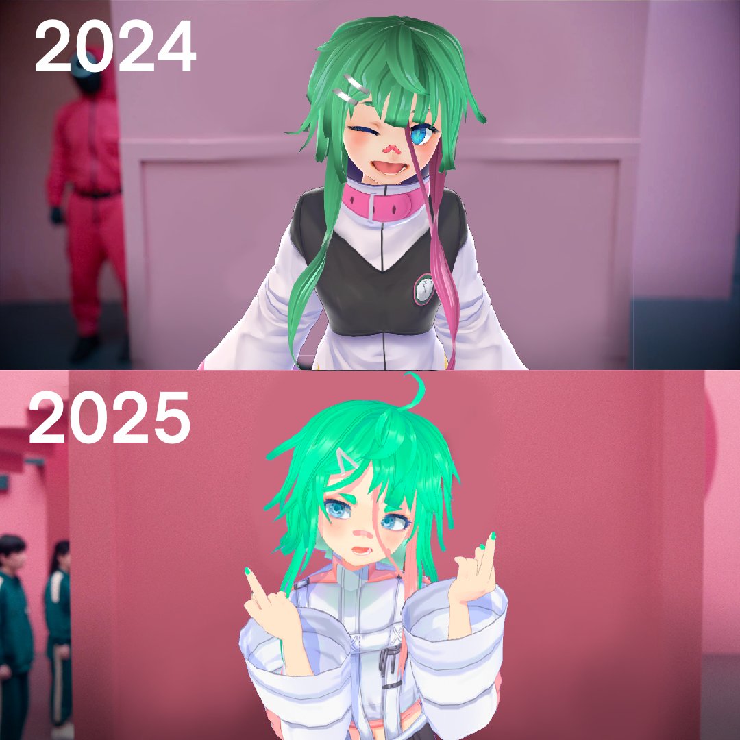 2024
vs
2025 
#vtuber #SquidGameSeason2