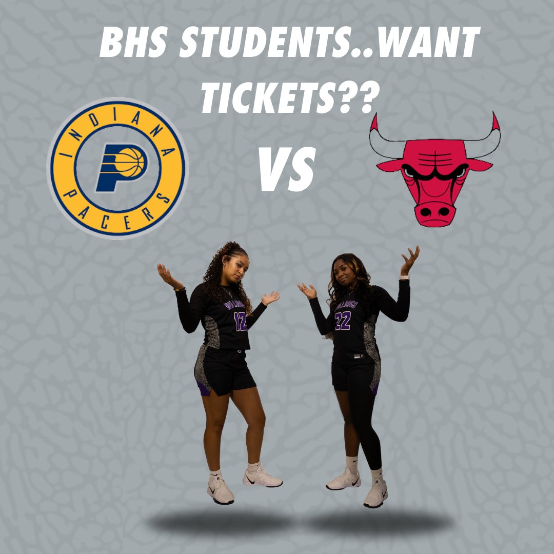 Brownsburg Athletics (@bhsdogs) on Twitter photo Hey <a href="/studentsbhs/">BHS Students</a> ..want to win 2 tickets to the Pacers vs Bulls game on Sunday, March 2nd? There are 3 things you need to do......
1. Attend <a href="/bhsdogsghoops/">BHS Girls Basketball</a> Championship game tonight at Plainfield!
STAY TUNED FOR MORE DETAILS :) Hey <a href="/studentsbhs/">BHS Students</a> ..want to win 2 tickets to the Pacers vs Bulls game on Sunday, March 2nd? There are 3 things you need to do......
1. Attend <a href="/bhsdogsghoops/">BHS Girls Basketball</a> Championship game tonight at Plainfield!
STAY TUNED FOR MORE DETAILS :)