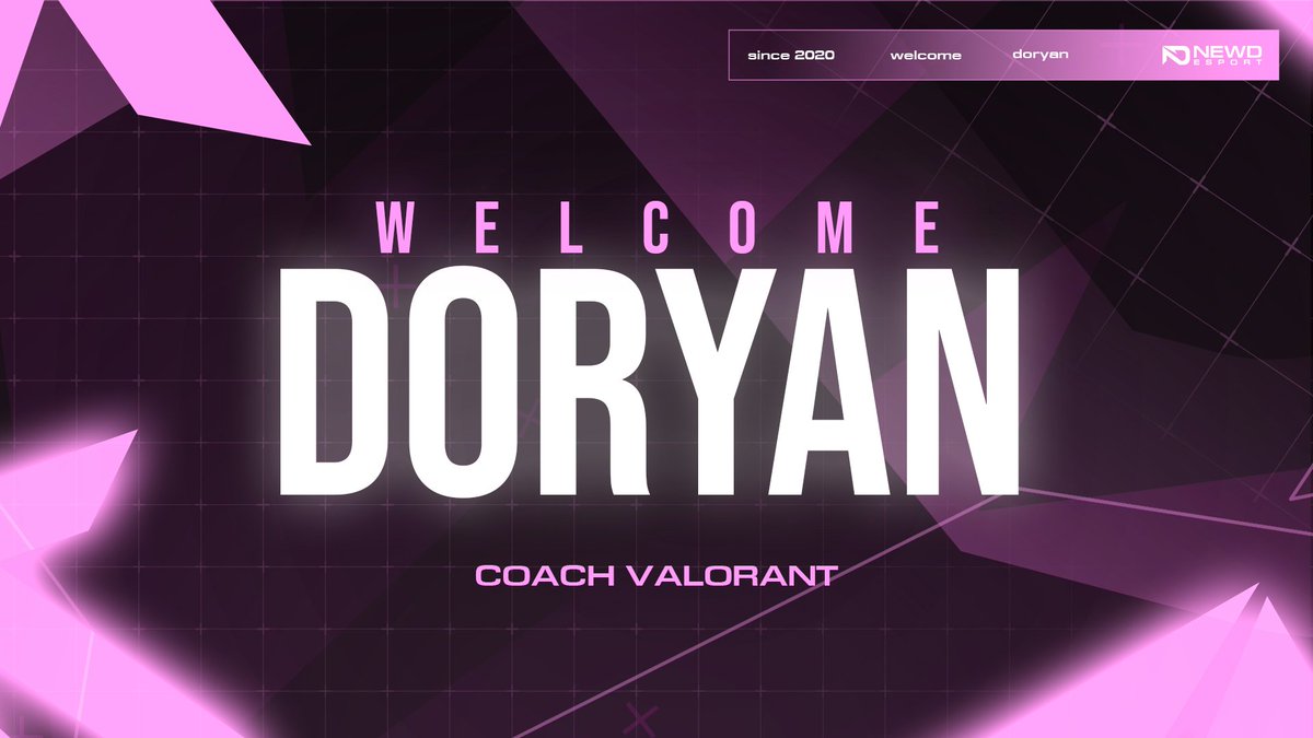 NewD_eSport's tweet photo. ⚔️ Valorant ⚔️

Nouvelle semaine, nouvelle annonce 👀

Nous vous présentons le second coach #Valorant 💪

 Il est passionné,la soif d'apprendre à nos joueurs à comment s'améliorer,il a la vision du futur ✨

Veuillez acclamer comme il se doit :  @Doryan_DCR 💪

Bienvenue dans ta nouvelle famille 💥

#WeAreNewD  #ReachNewD 🖤💜