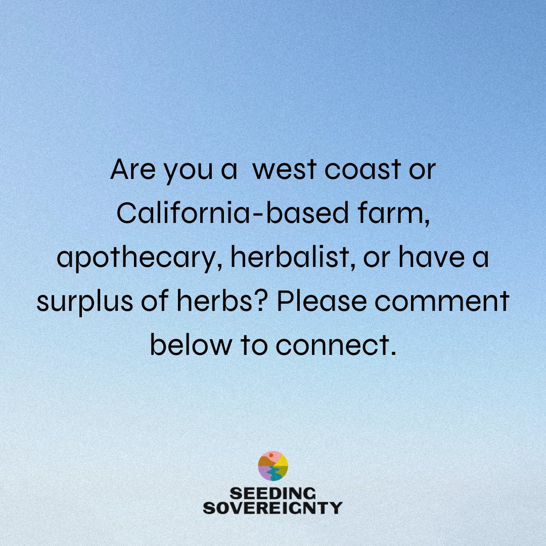 Are you a west coast or California-based farm, apothecary, herbalist, or have a surplus of herbs? Please comment below to connect. 
#PalisadesFire #EatonFire