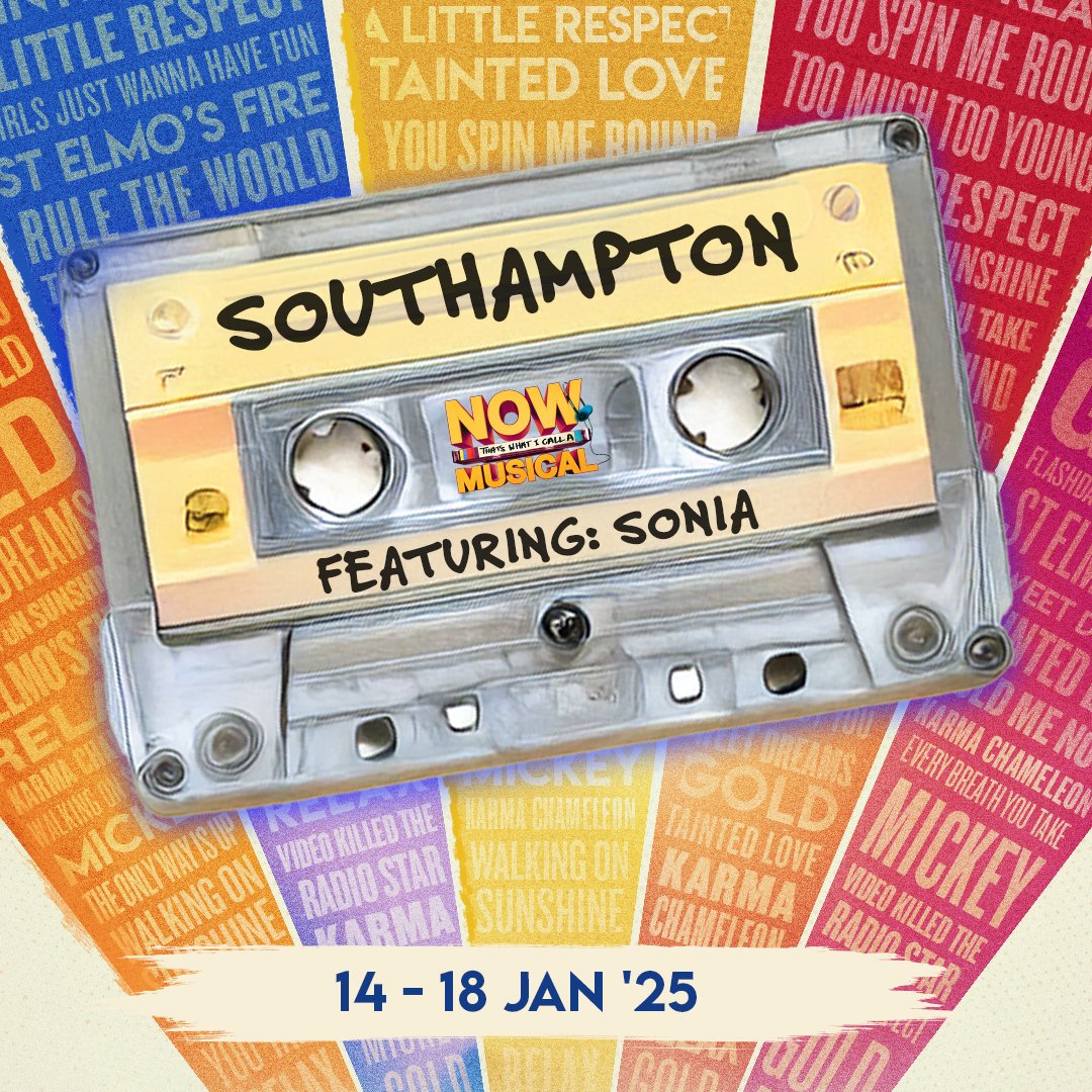 TheNOWMusical (@thenowmusical) on Twitter photo NOW That’s What I Call a Musical NEXT STOP… SOUTHAMPTON!✨<a href="/mayflower/">Mayflower</a>
Get ready for a night full of 80s bangers, performed by our brilliant cast <a href="/SamBaileyREAL/">Sam Bailey Official</a> <a href="/Nina_Wadia/">Nina Wadia OBE</a> <a href="/SoniaevansSonia/">Sonia ❤️</a> 🎤🤩
Tickets are selling fast—don’t miss out! BOOK TODAY💿 NOW That’s What I Call a Musical NEXT STOP… SOUTHAMPTON!✨<a href="/mayflower/">Mayflower</a>
Get ready for a night full of 80s bangers, performed by our brilliant cast <a href="/SamBaileyREAL/">Sam Bailey Official</a> <a href="/Nina_Wadia/">Nina Wadia OBE</a> <a href="/SoniaevansSonia/">Sonia ❤️</a> 🎤🤩
Tickets are selling fast—don’t miss out! BOOK TODAY💿