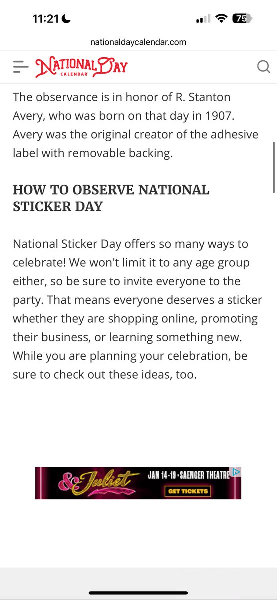 sarahgrunblatt's tweet image. To all my fellow #booknerds #teacherfriends #stickercollectors and #LisaFrankgirlies 

HAPPY NATIONAL STICKER DAY!

nationaldaycalendar.com/national-day/n…

“National Sticker Day on January 13th recognizes all the ways stickers brighten up a page or send a special message. The day celebrates all