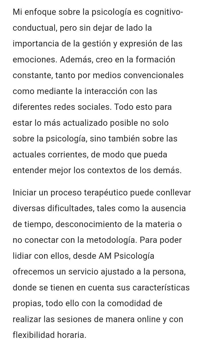 am_psiconline's tweet photo. Hola! Soy Antonio Moreno, psicólogo general Sanitario y deportivo. Desde hoy, ofrezco terapia online a personas de todas las edades, con el objetivo de mejorar la calidad de vida y dotar de herramientas cuando sea necesario. Infórmate sin compromiso, MDs abiertos! https://t.co/upMtdhCyDD