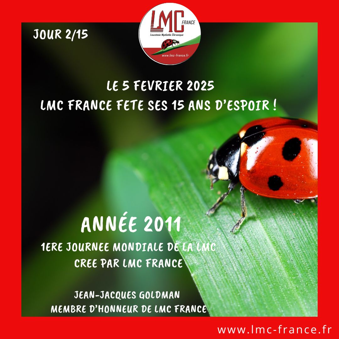 LMCfrance's tweet photo. 🌟 2011 – Une année marquante pour LMC France 🌟

LMC France crée la Journée Mondiale de Sensibilisation à la LMC. 
Pour découvrir l'histoire: https://t.co/QAo1RFDtnC 
Et Jean-Jacques Goldman est devient membre d'honneur de LMC FRANCE. En savoir plus: https://t.co/g5HMGbFYCC https://t.co/eM2iQtULiJ