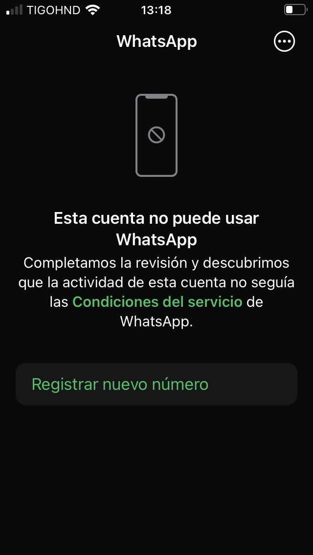 JBecker_HN's tweet photo. @WhatsApp #MetaResponde estoy desde el 18 de diciembre sin mi cuenta de WhatsApp y aún no sé por qué, no se me dio oportunidad de presentar apelación ni se me da una explicación https://t.co/XQE7ddO4DP