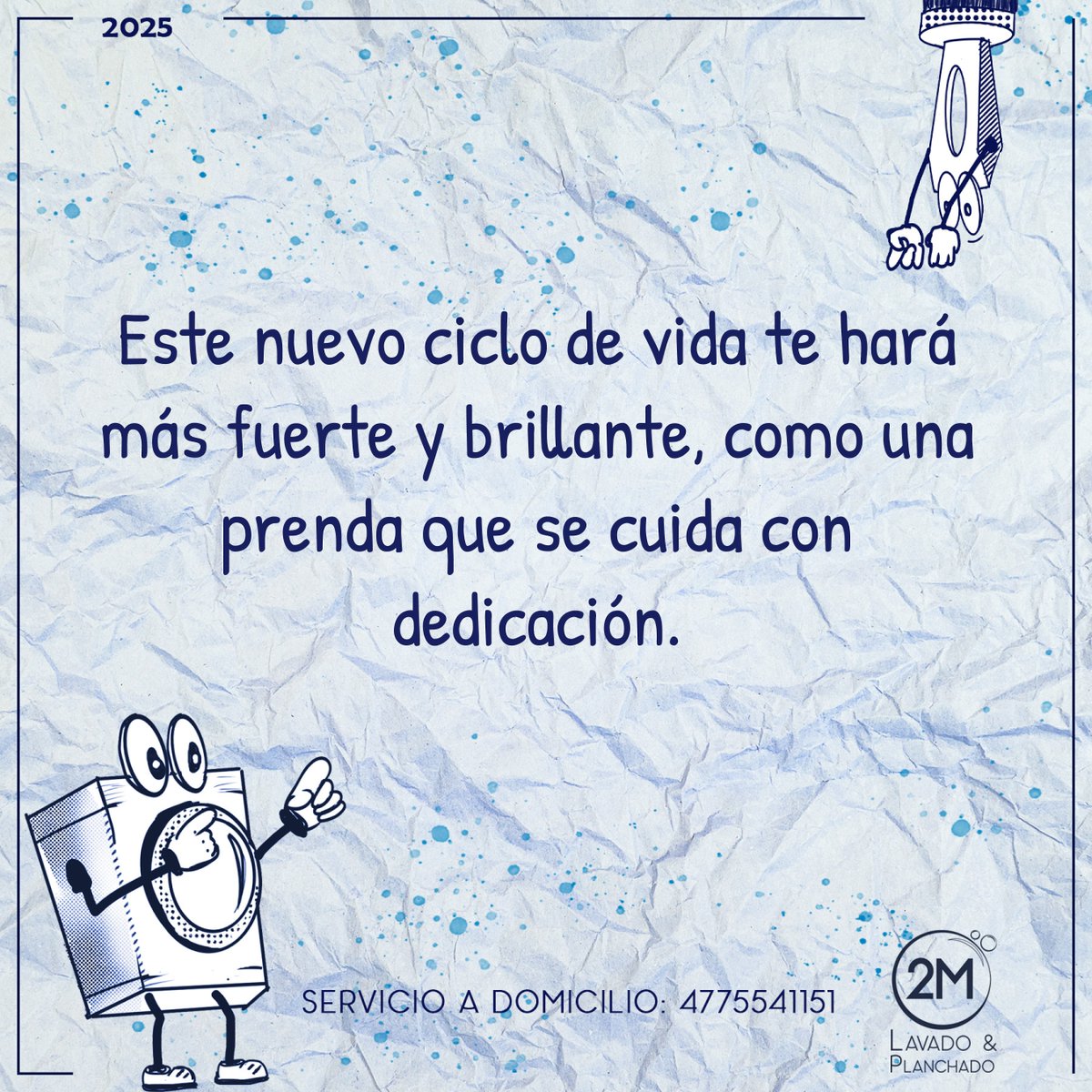 2MLavanderia's tweet photo. Este nuevo ciclo de vida te hará más fuerte y brillante, como una prenda que se cuida con dedicación. #Crecimiento #Fuerza 💪 https://t.co/UT0WBeZxkO