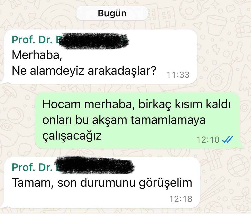 Tezin yarısı duruyorken hocama sıktığım kolpalar