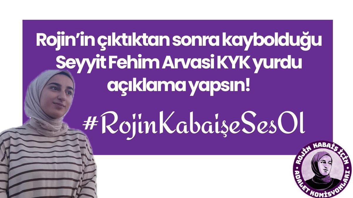 Rojin Kabaiş İçin Adalet Komisyonları tweet media