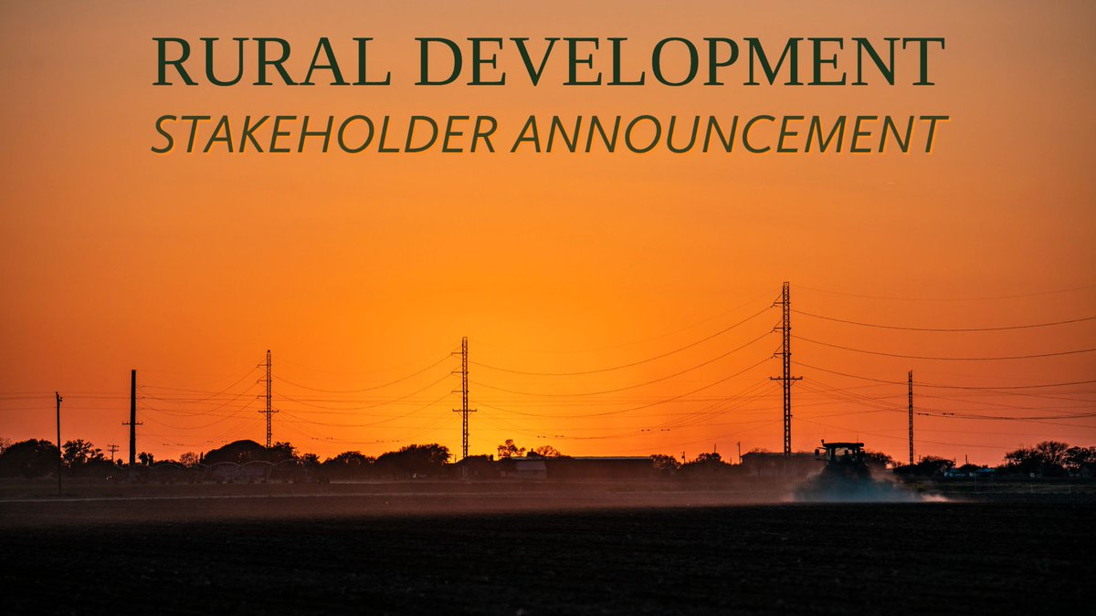 ICYMI: USDA Seeks Applications for Grants to Build Community-Oriented High-Speed Internet Networks for People in Rural Areas: rd.usda.gov/media/file/dow…