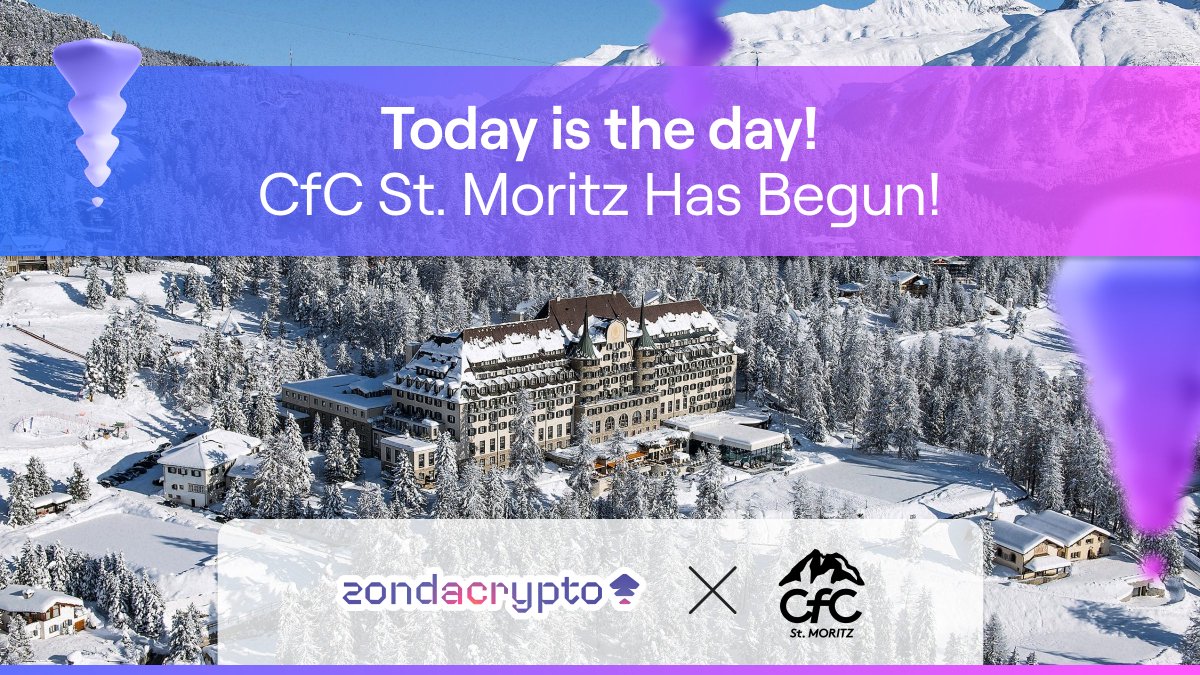 zondacrypto's tweet photo. The day we've been waiting for has arrived – today, @cfcstmoritz has officially begun! ▶️

zondacrypto representatives are already on-site! 📍

They’re preparing a special coverage for you – follow us so you don’t miss anything!

It’s worth noting that zondacrypto is powering today’s events – we’re supporting the event's opening and inviting guests to a special dinner! 🙌

Additionally, today there will also be a speech by Przemysław Kral, CEO of zondacrypto! 👤

All of it and more very soon! 🔜