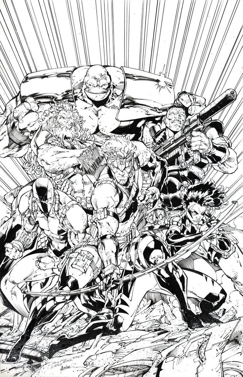 Youngblood 1 cover redo penciled by Brett Booth and inked by Jonathan Glapion.

Jonathan previously shared his final inks, see:
x.com/jonathanglapio…

Here is an enhanced version of what Jonathan shared, you're welcome:
certified.original.art/pieces/youngbl…
