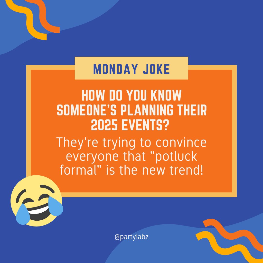 PartyLabzCom's tweet photo. #EventPlanning #PlannerLife #PartyPlanning #PartyLabz #BudgetPlanning #EventPlanner #EventOrganizer #EventProfs #CreativePlanning #PlannerCommunity #MondayJoke https://t.co/cFfc9k4IFj