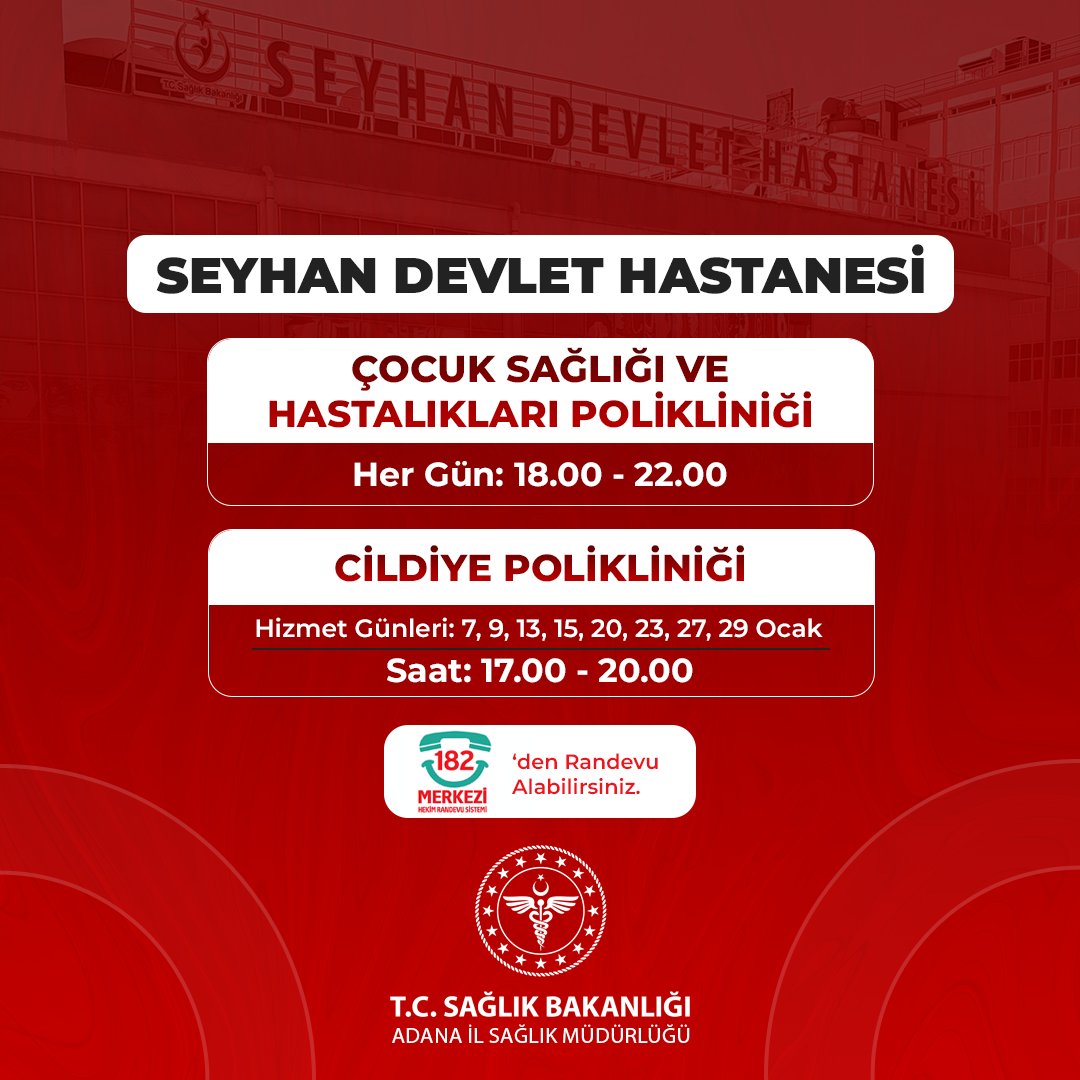 Mesai Biter, Hizmet Bitmez!

Mesai Dışı Poliklinik Hizmetimiz Başladı!

3 Hastanemizde başlayan farklı branşlarda mesai dışı poliklinik hizmetimizle, vatandaşlarımız MHRS (182) üzerinden randevu alıp muayene olabilecek, ayaktan muayene kapasitemiz artacak.

<a href="/drmemisoglu/">Prof. Dr. Kemal Memişoğlu</a>
<a href="/sbkhgm/">Kamu Hastaneleri Genel Müdürlüğü</a>