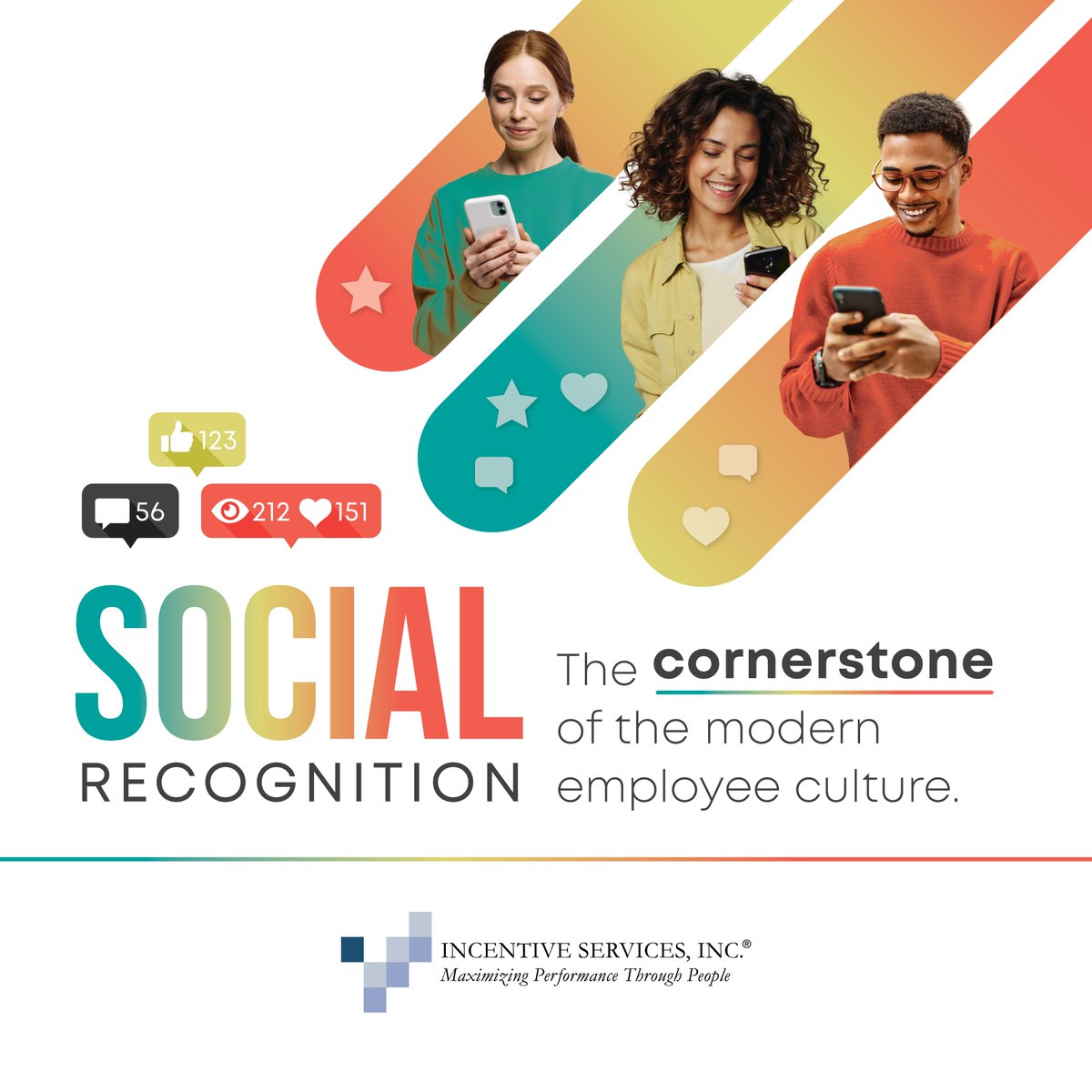 IncentiveServic's tweet photo. Social recognition encourages employees to celebrate each other’s successes, strengthens engagement &amp; fosters a culture of support &amp; community. It is a business imperative. Learn more about the benefits of adding it to your strategy! https://t.co/6go8kYqvSI #SocialRecognition https://t.co/nzx1mpsH6k
