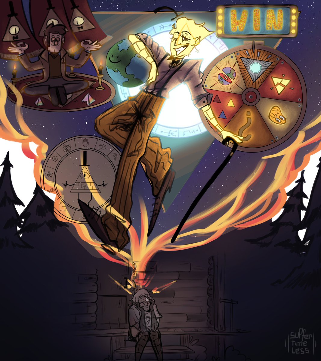 suffertimeless's tweet photo. A secret santa gift for @notbecca_ 
Discord was a little - yeah 
(The "comic" is in the comments!) https://t.co/eMQgR0peAF