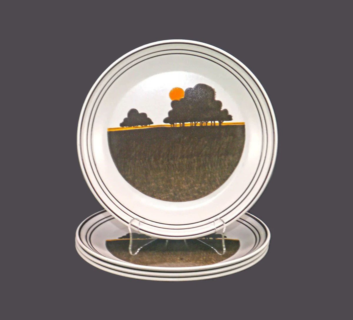 G97816960Girl's tweet photo. Royal Doulton Prairie LS1031 stoneware dinner plates. Lambethware stoneware made in England. https://t.co/nVmfdW2PWo via @Etsy #BuyfromGroovy #antiques #tabledecor #tableware #Lambethware #RoyalDoultonPrairie #RoyalDoultonLS1031 #Englishstoneware #etsysellers https://t.co/jyZNKLtPU2