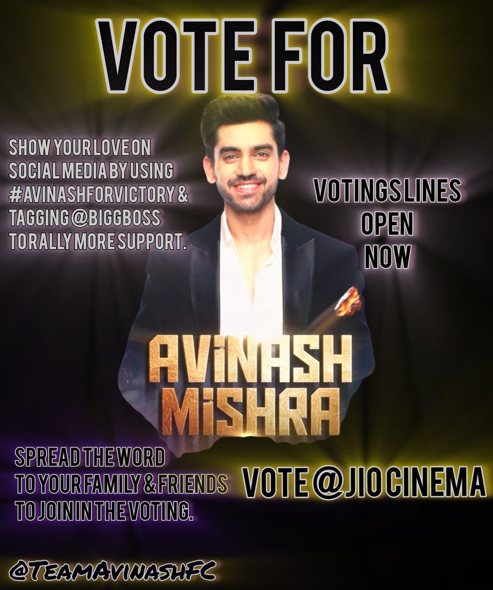 IamRealNick_'s tweet image. FINAL WAR ON VOTING LINES 🔥 

This is the moment we’ve been working tirelessly for these past three months.

All the sleepless nights, constant planning, &amp;amp; undying support come down to this.

Every single vote counts &amp;amp; make Avinash winner.

#AvinashMishra #Avisha #BiggBoss18