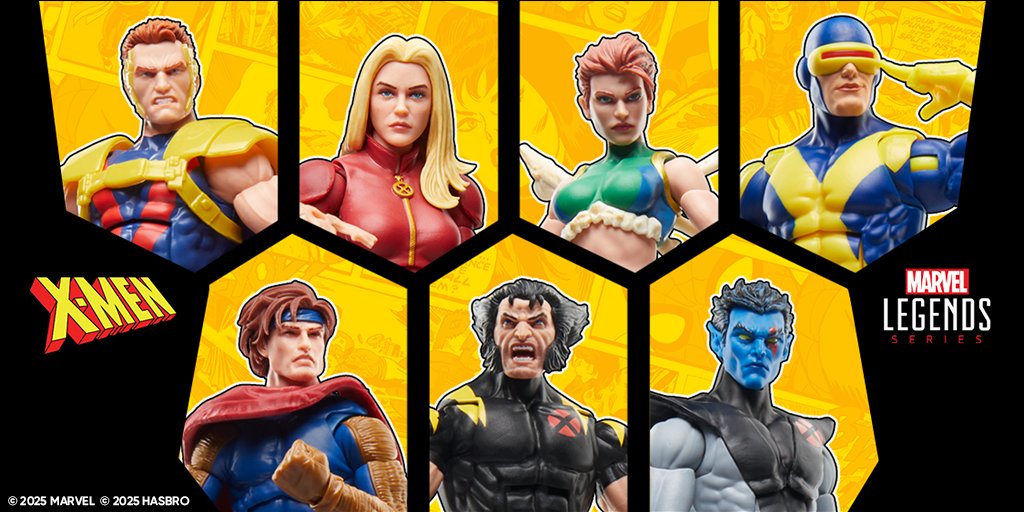 HasbroPulse's tweet photo. The #MarvelLegends Series #XMen wave has arrived! Collect #Nightcrawler, #Cyclops, Marrow, Gambit, Husk, and Fabian Cortez to build the epic Marvel’s Nemesis #BuildAFigure. Pre-order now on #HasbroPulse! Each sold separately. https://t.co/sz4pF4IAfQ