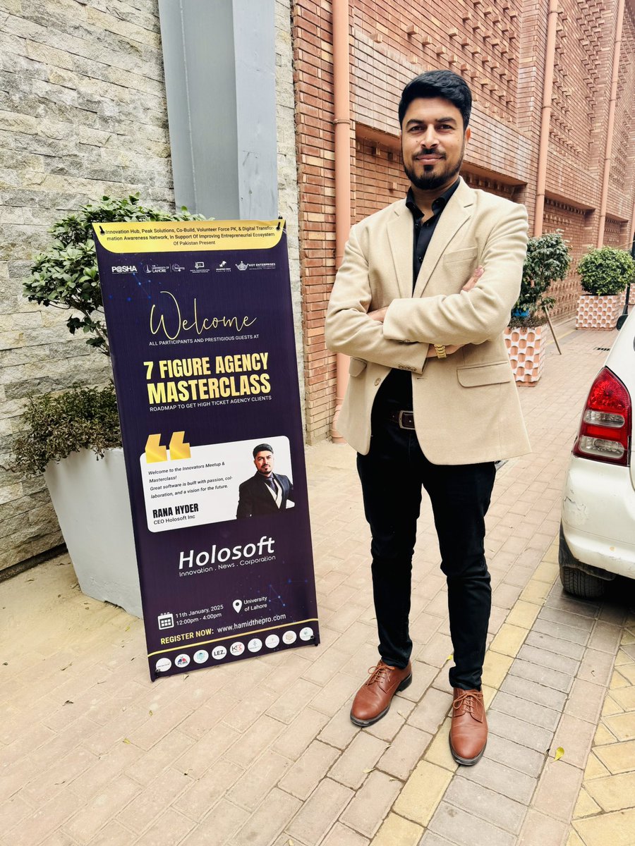 hydernotes's tweet photo. Thankyou ! 7-Figure Agency Mindset A-Z for hosting the masterclass at the University of Lahore. It was worth listening to Hamid Mahmood,Umer Hadeed Sultan and Umair Amjad. Thank you Usman Raza Jolaha for welcoming me and organising such a great event. https://t.co/934Xnj6bfV